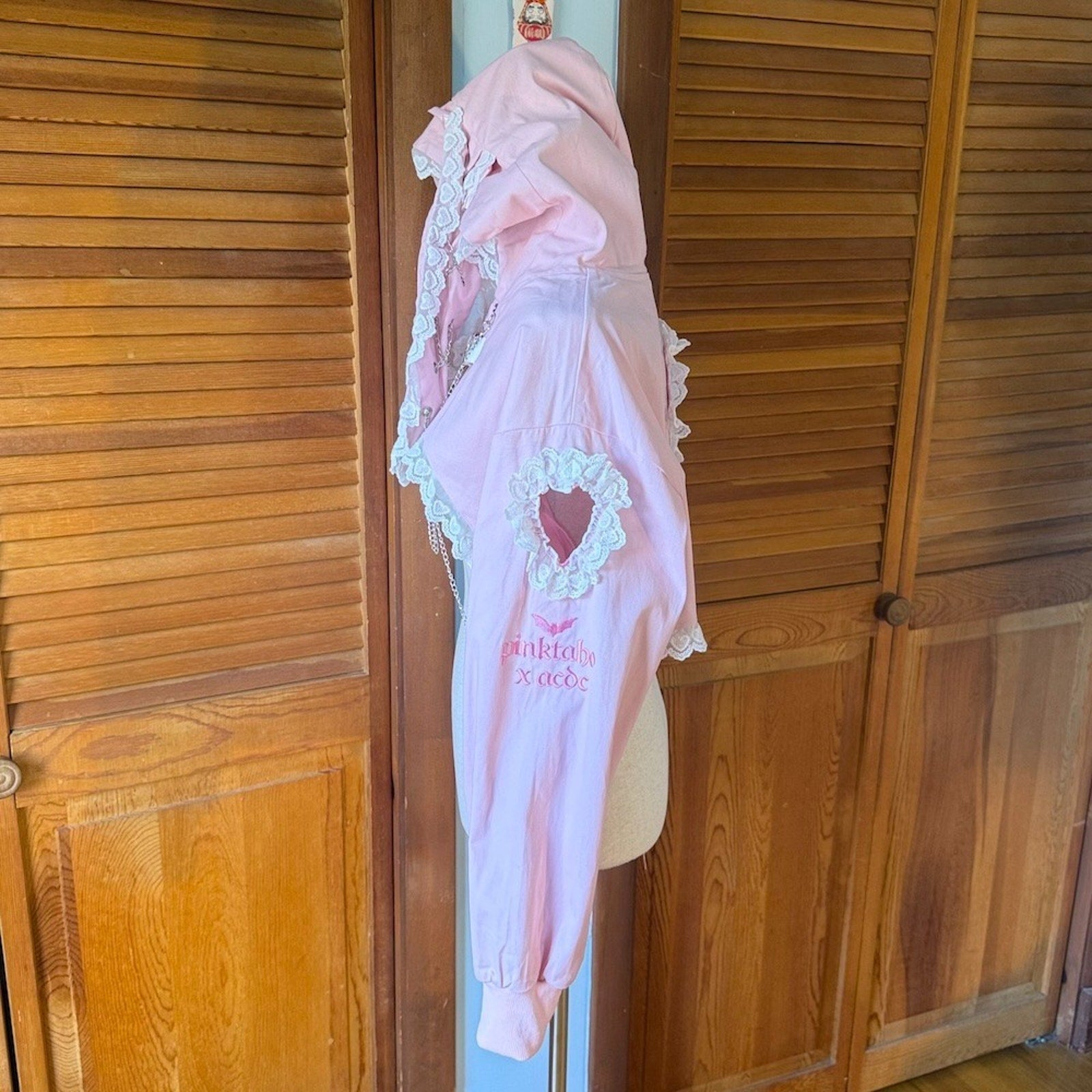 ACDC Rag J-Fashion Gyaru EGL Punk Bunny Heart Cross Bows PINK Hoodie Jacket