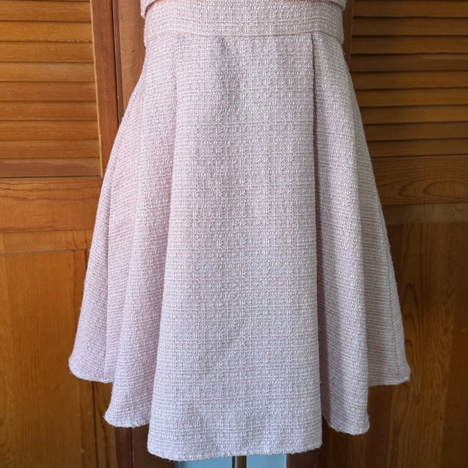 J-fashion Ank Rouge Jirai Kei Rosangata Gyaru Harajuku Pink Tweed Dress M