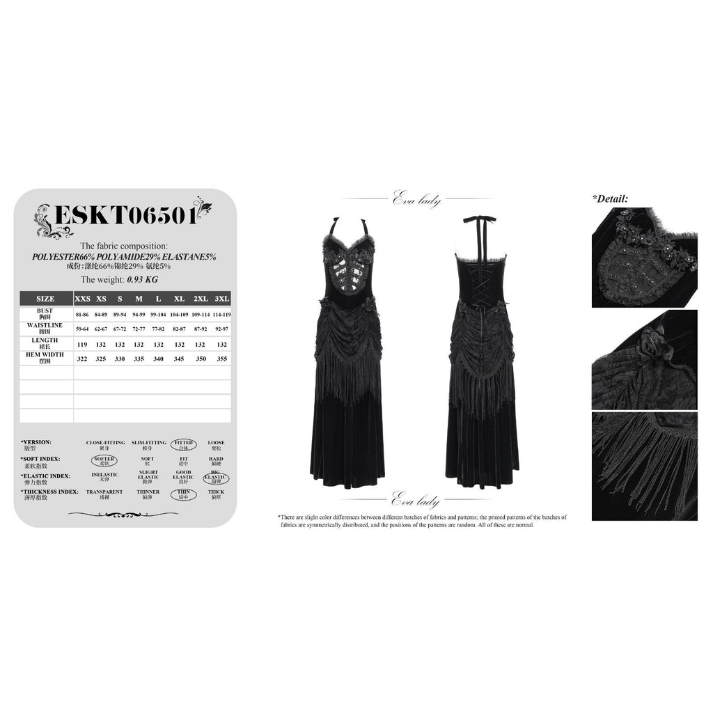 Devil Fashion Gothic Victorian Vampire Decadent Decay Black Velvet Lace Dress