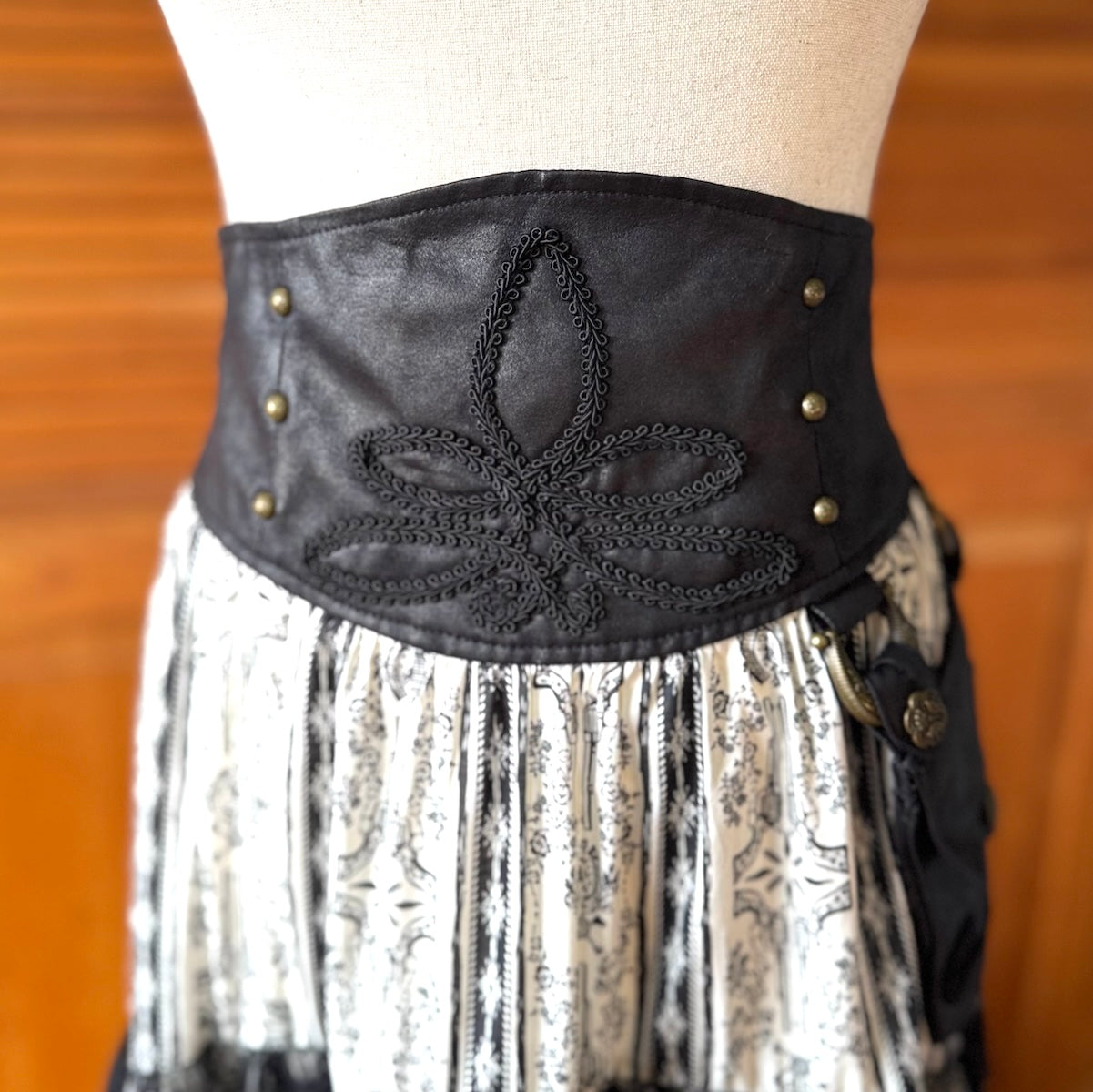 Vintage Lip Service Winchester Emporium Gothic Steampunk Victorian High Waist Skirt