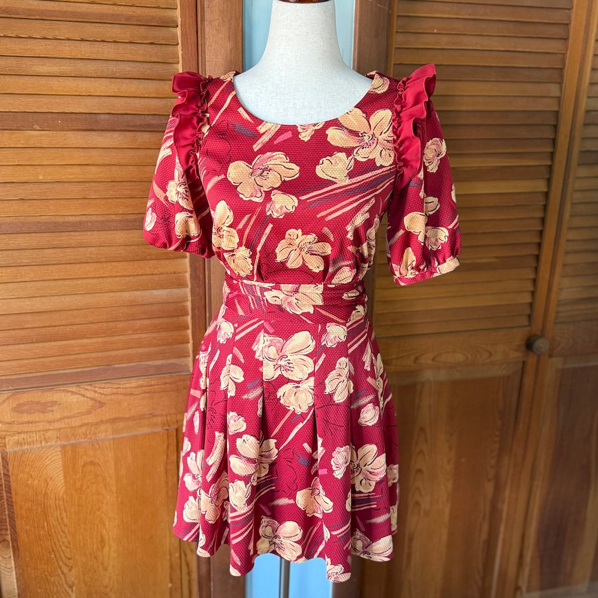 Liz Lisa J-fashion Jirai Kei Gyaru Red Yellow Flower Bow Dress XS-S