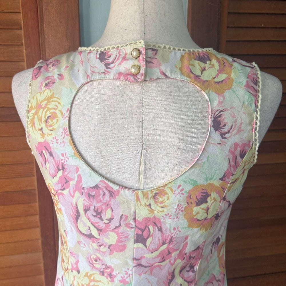 Liz Lisa J-fashion Jirai Kei Gyaru Harajuku Yellow Pink Rose Heart Dress XS