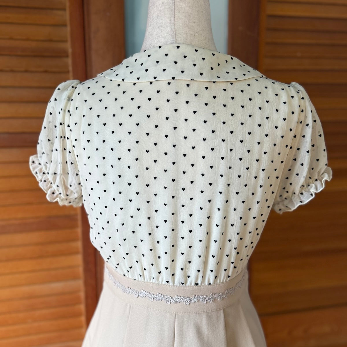 J-fashion Prime Pattern Dollcore Jirai Himekaji Hearts & Ruffles Dress M