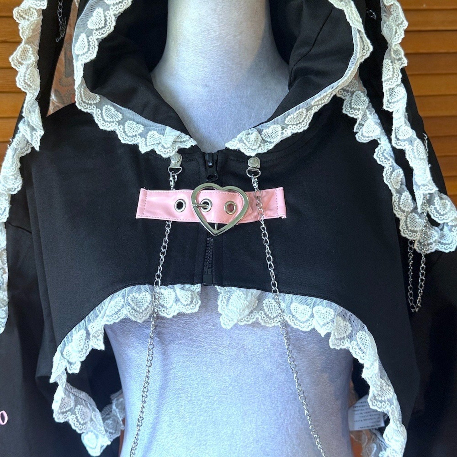 ACDC Rag J-Fashion Gyaru EGL Punk Bunny Heart Cross Bows Hoodie Jacket