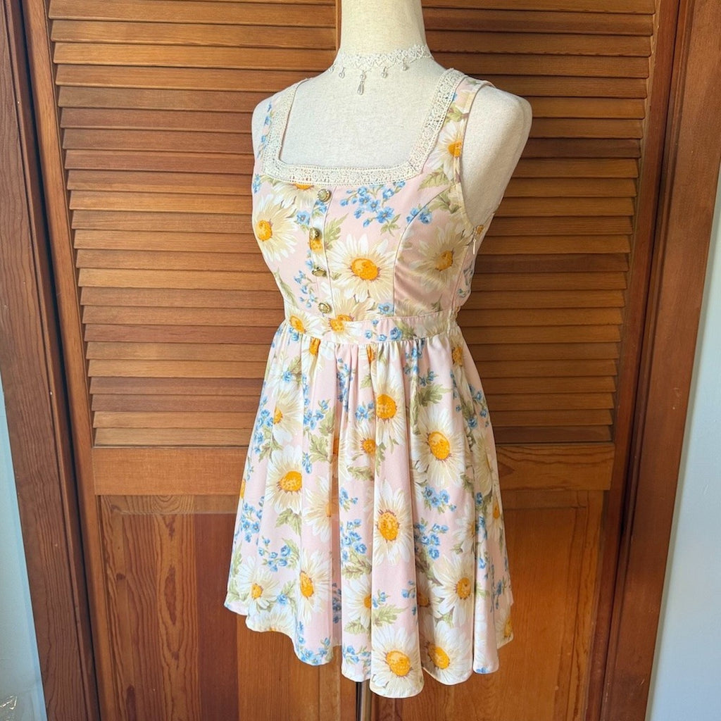 Liz Lisa J-fashion Jirai Kei Gyaru Harajuku Pink Daisies Summer Dress XS