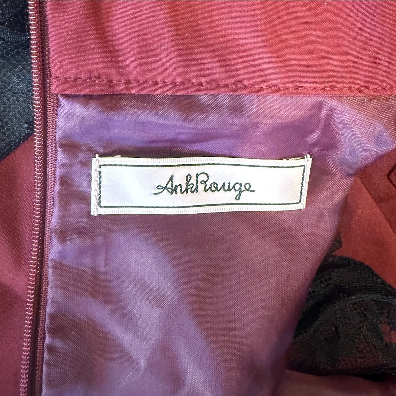 Ank Rouge J-fashion Gyaru Gothic Victorian Vampire Wine Black Lace Long Dress M