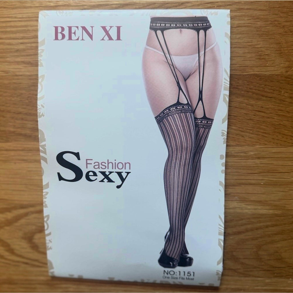 Gothic Victorian Vampire Vkei Dark Fairycore Witchy Garter Sriped Stockings