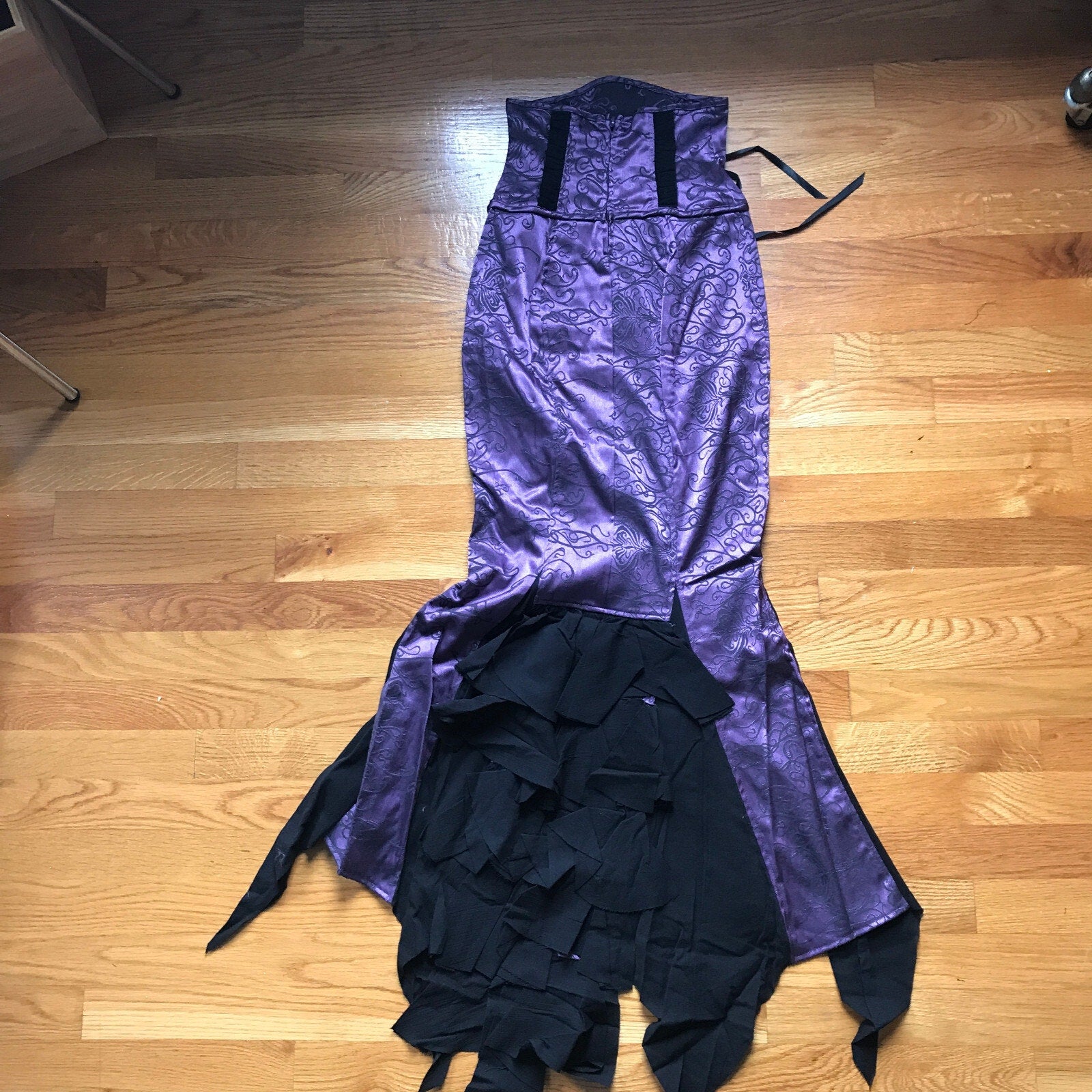 Vintage Lip Service Exit to Eden Gothic Victorian High Waist Purple Skirt XS