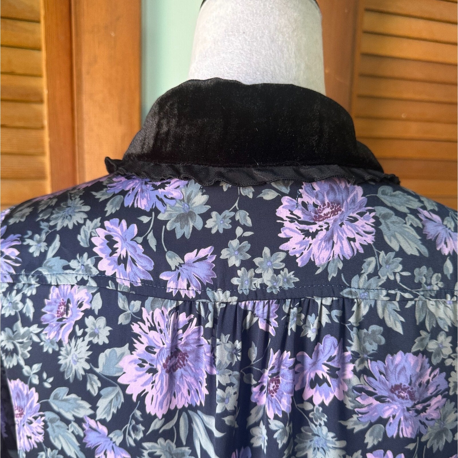 Axes Femme Kawaii Midnight Chrysanthemum Jirai Purple Black Dress M-L