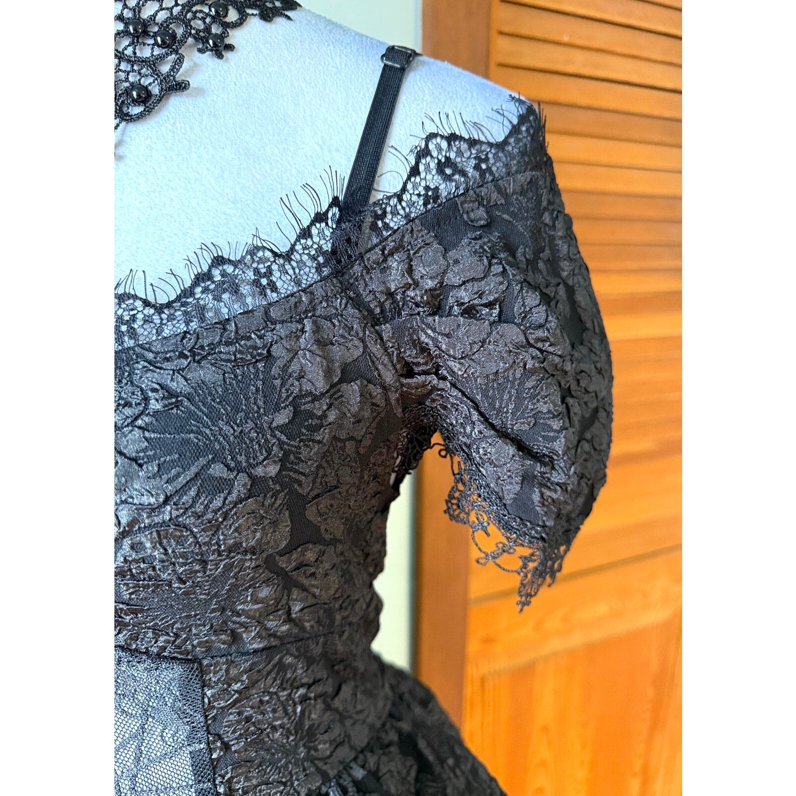 Gothic Victorian Lolita EGL Flower Spiderweb Midnight Fairy Dress + Petticoat S