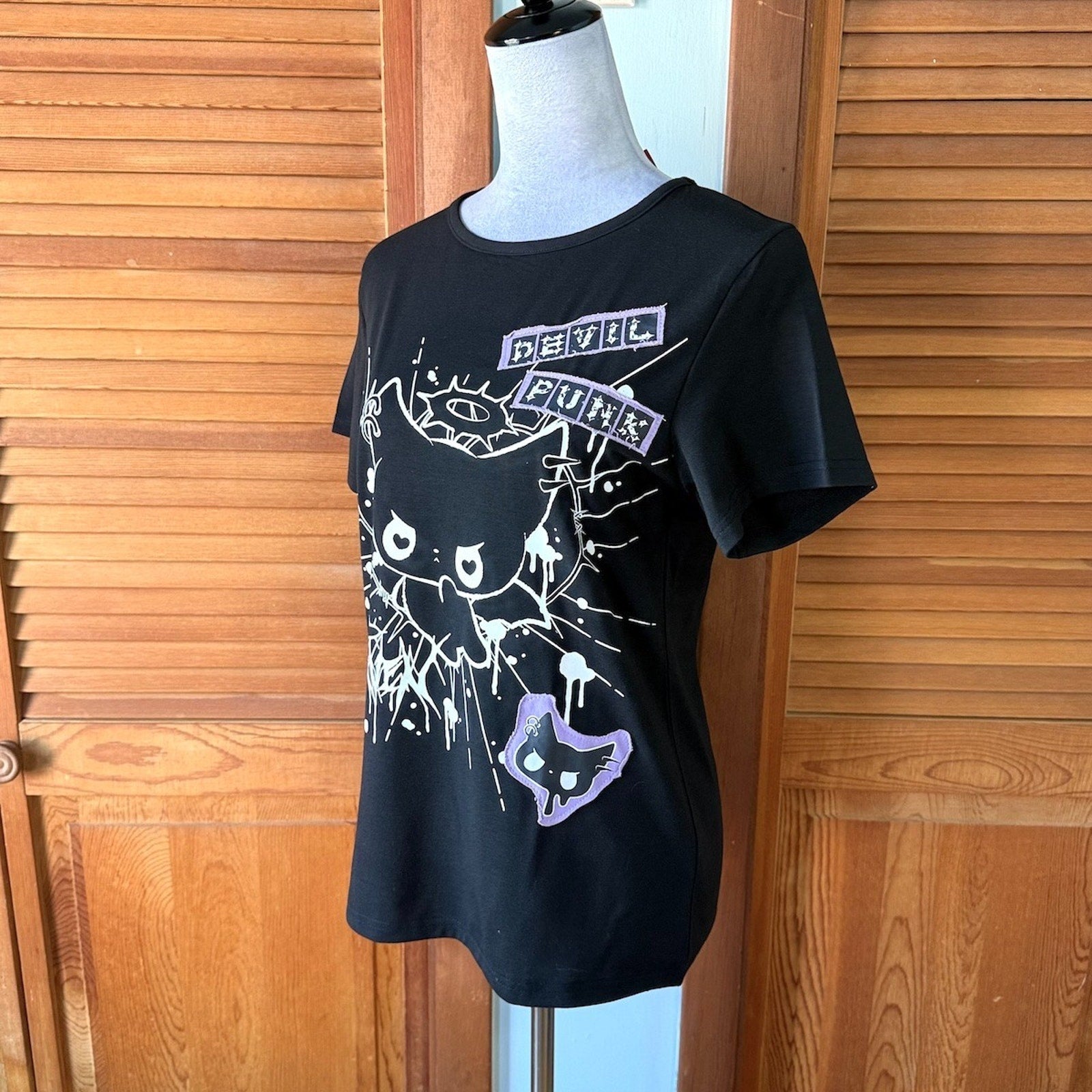 ACDC Rag Lolita EGL Yami Kawaii Devil Punk Kitty Cat Tee T-shirt Top