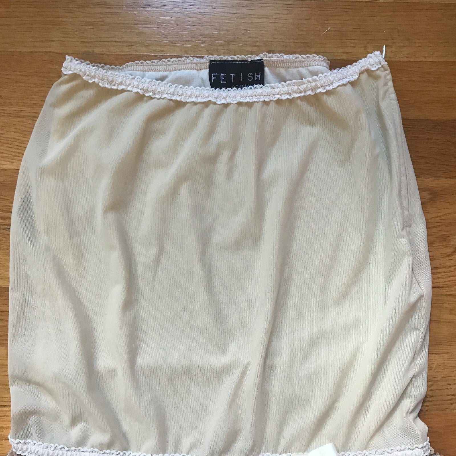 Lip Service Vintage Femmes of Folly Gothic Victorian Ivory Lace Sequined Skirt M