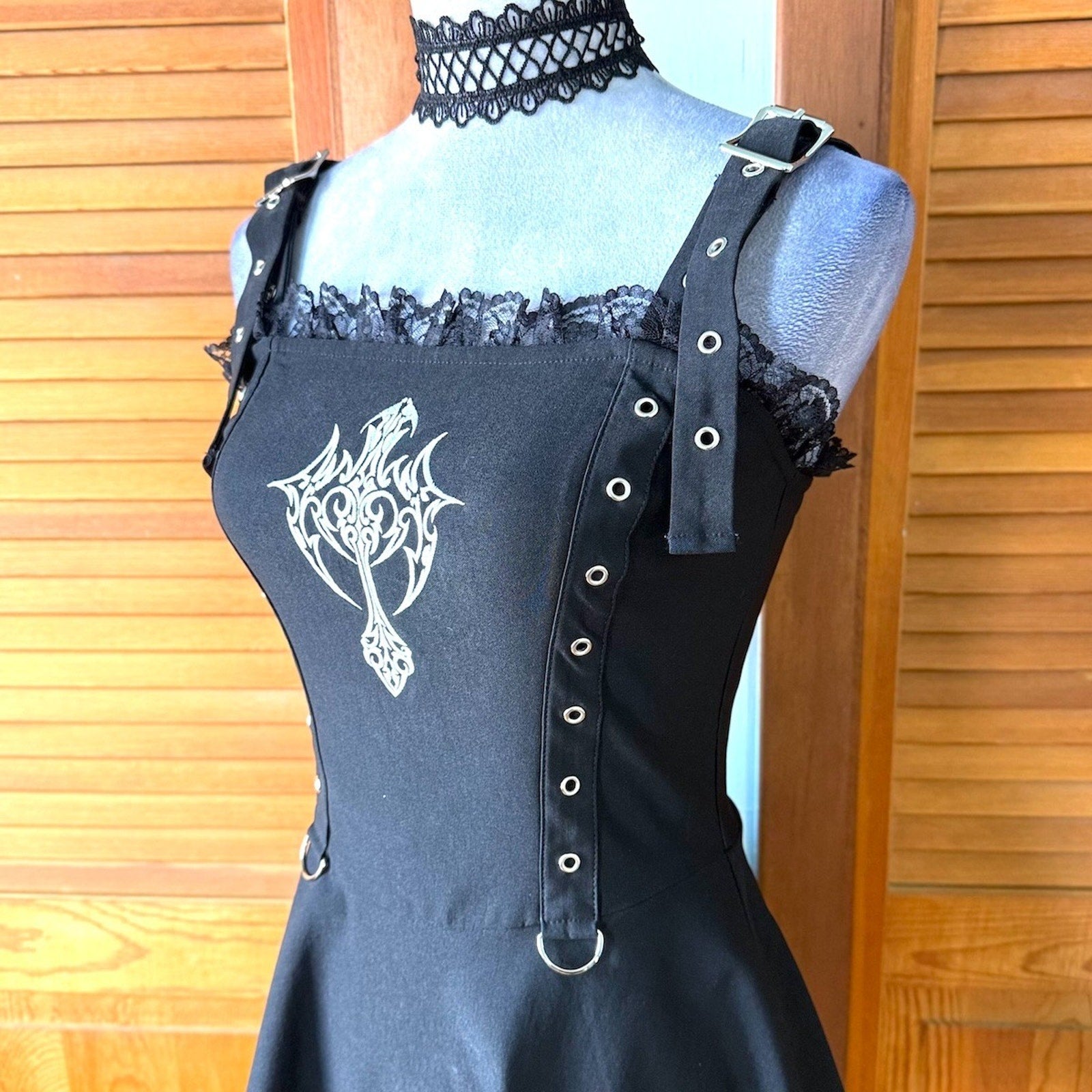 Dolls Kill Goth Punk Steampunk Witchcore Tattoo Unholy Souls Fit & Flare Dress S