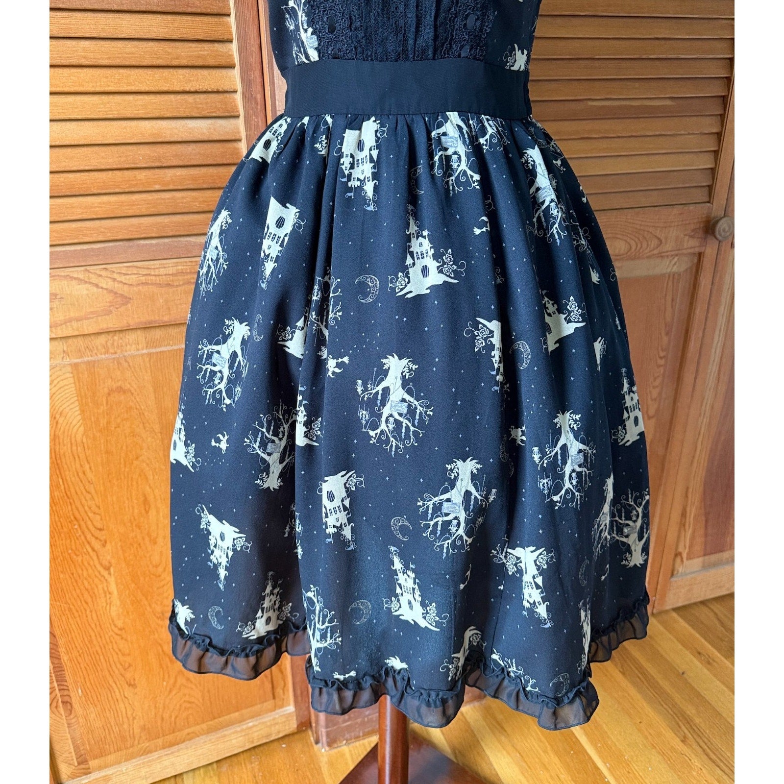 Axes Femme J-fashion Jirai Lolita Dolly EGL Himekaji Black Castle Dress JSK M