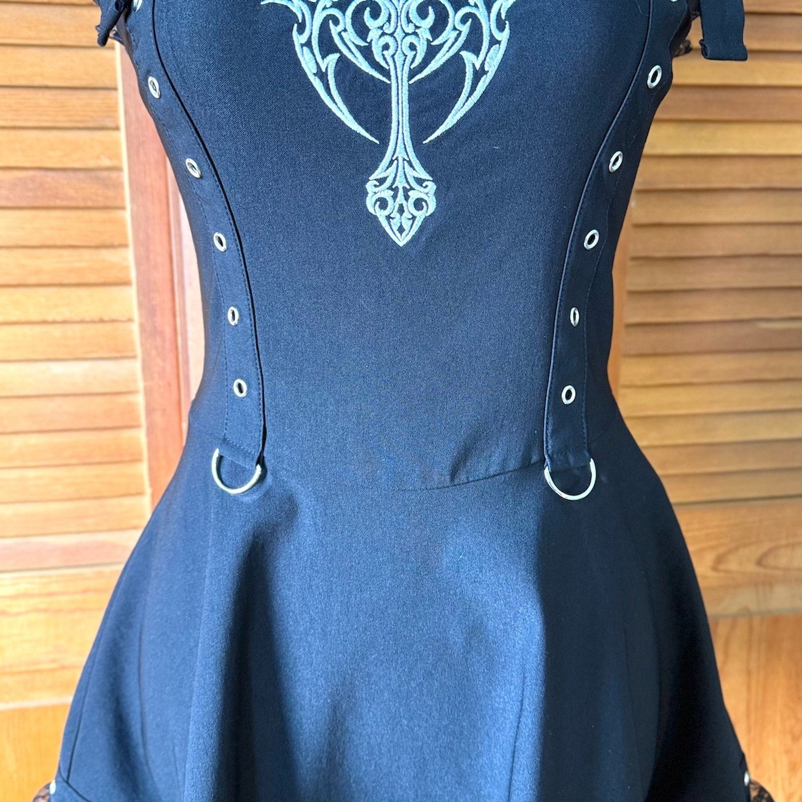 Dolls Kill Goth Punk Steampunk Witchcore Tattoo Unholy Souls Fit & Flare Dress S