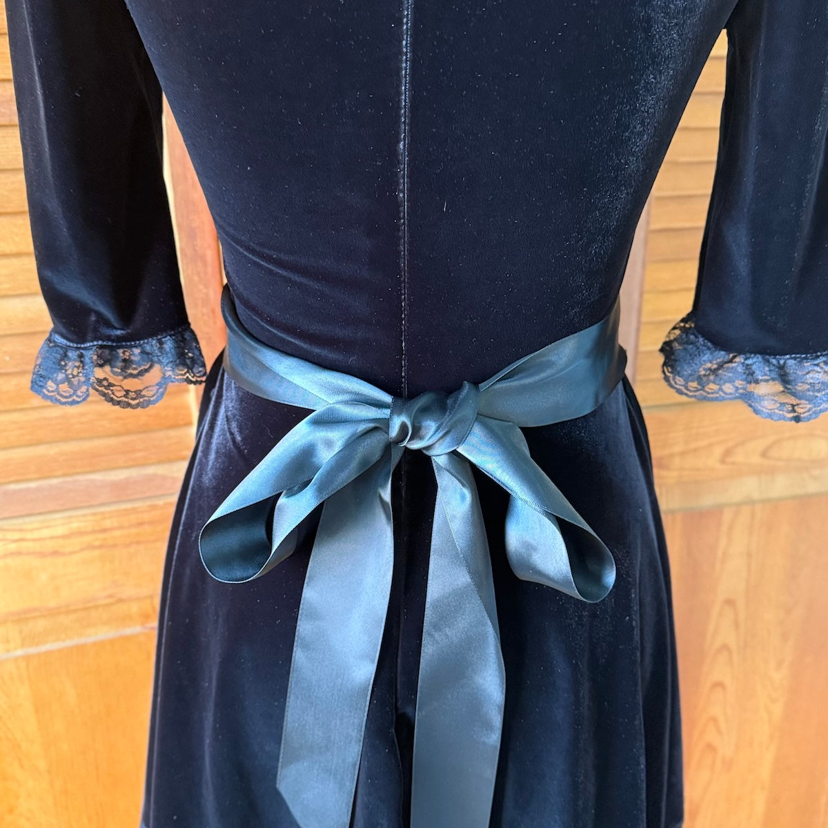 Dolls Kill Ladyhawke Black Velvet High Neck Cameo Dress