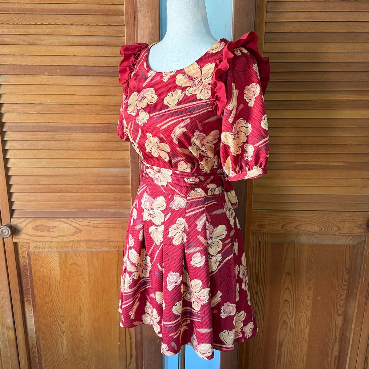 Liz Lisa J-fashion Jirai Kei Gyaru Red Yellow Flower Bow Dress XS-S