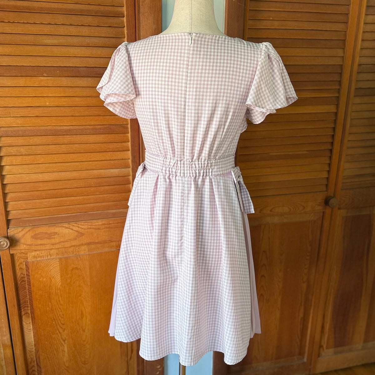 J-fashion Lodispotto Jirai Kei Gyaru Pink Gingham Bows & Pearls Dress S