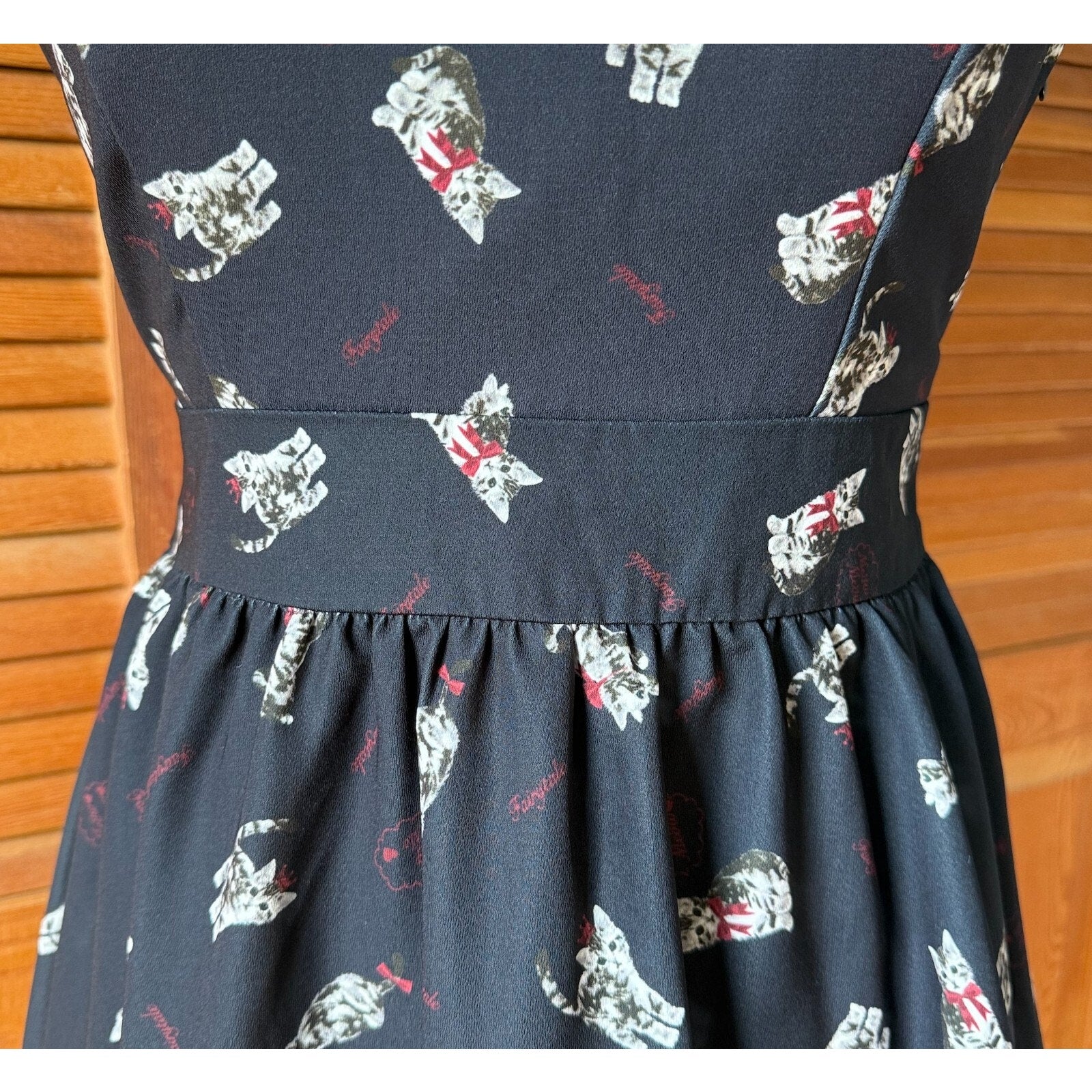 Ank Rouge J-fashion Kawaii Jirai Gyaru Himekaji Black Gray Cat Princess Dress M