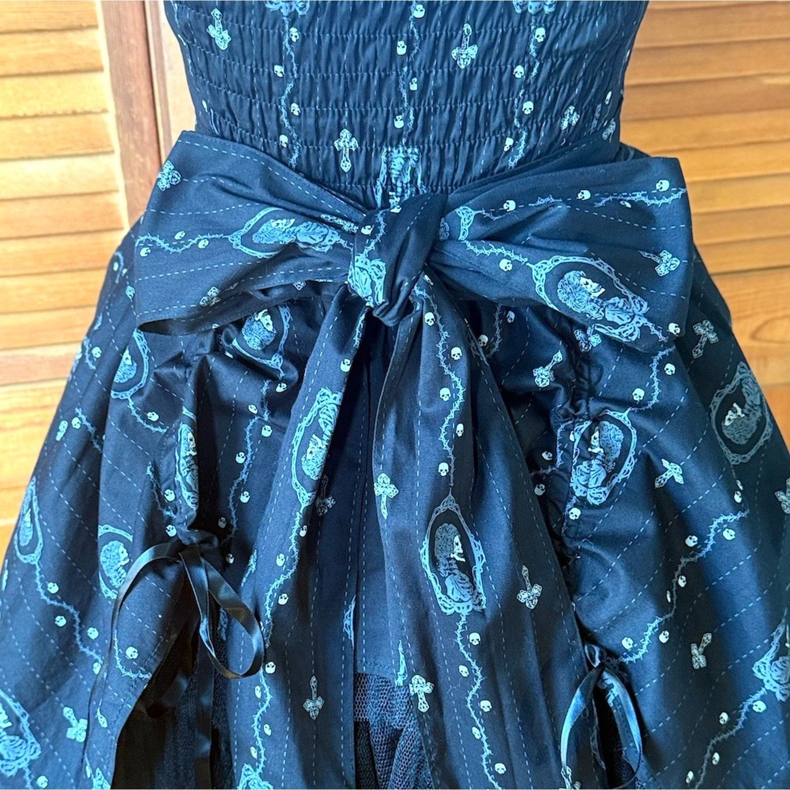 Spin Doctor Goth Lolita EGL Dead Princess Cameo Puffy Dress + Petticoat L