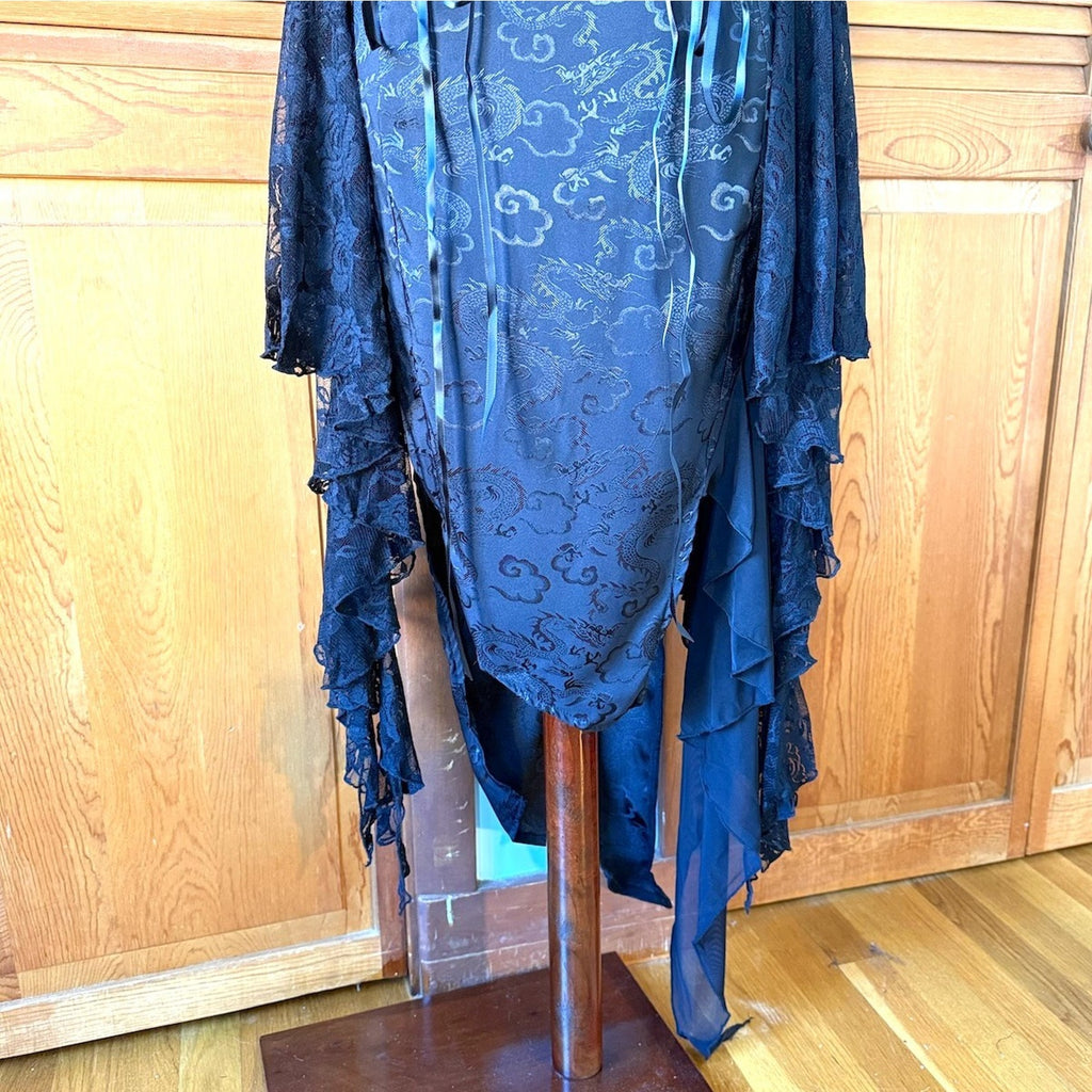 Devil Fashion Gothic Victorian Vkei Witchcore Dragon Mistress Pixie Hem Dress