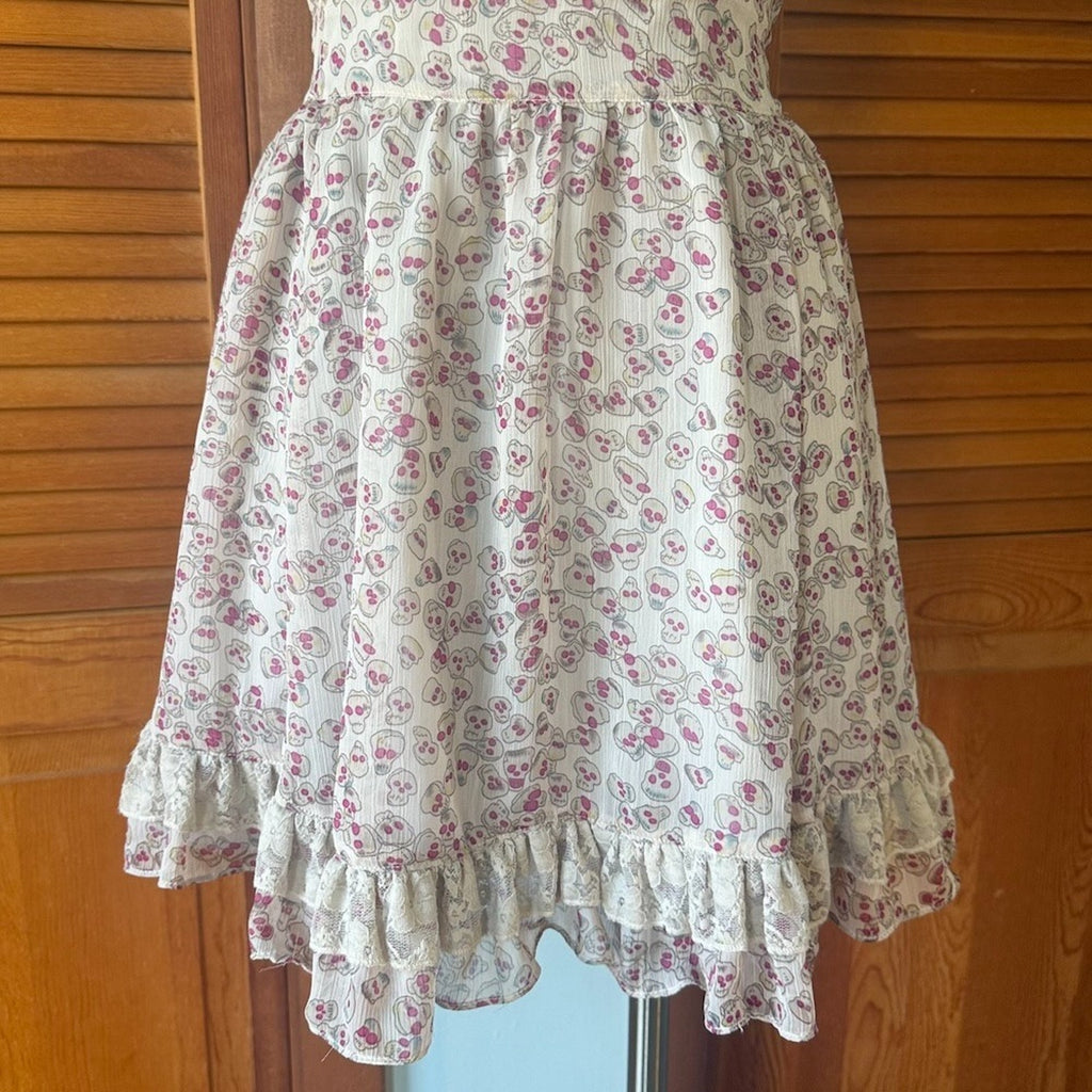 Punk Goth Emo Dollcore Lolita Tripp NYC Zombie Skull Summer Dress M-L