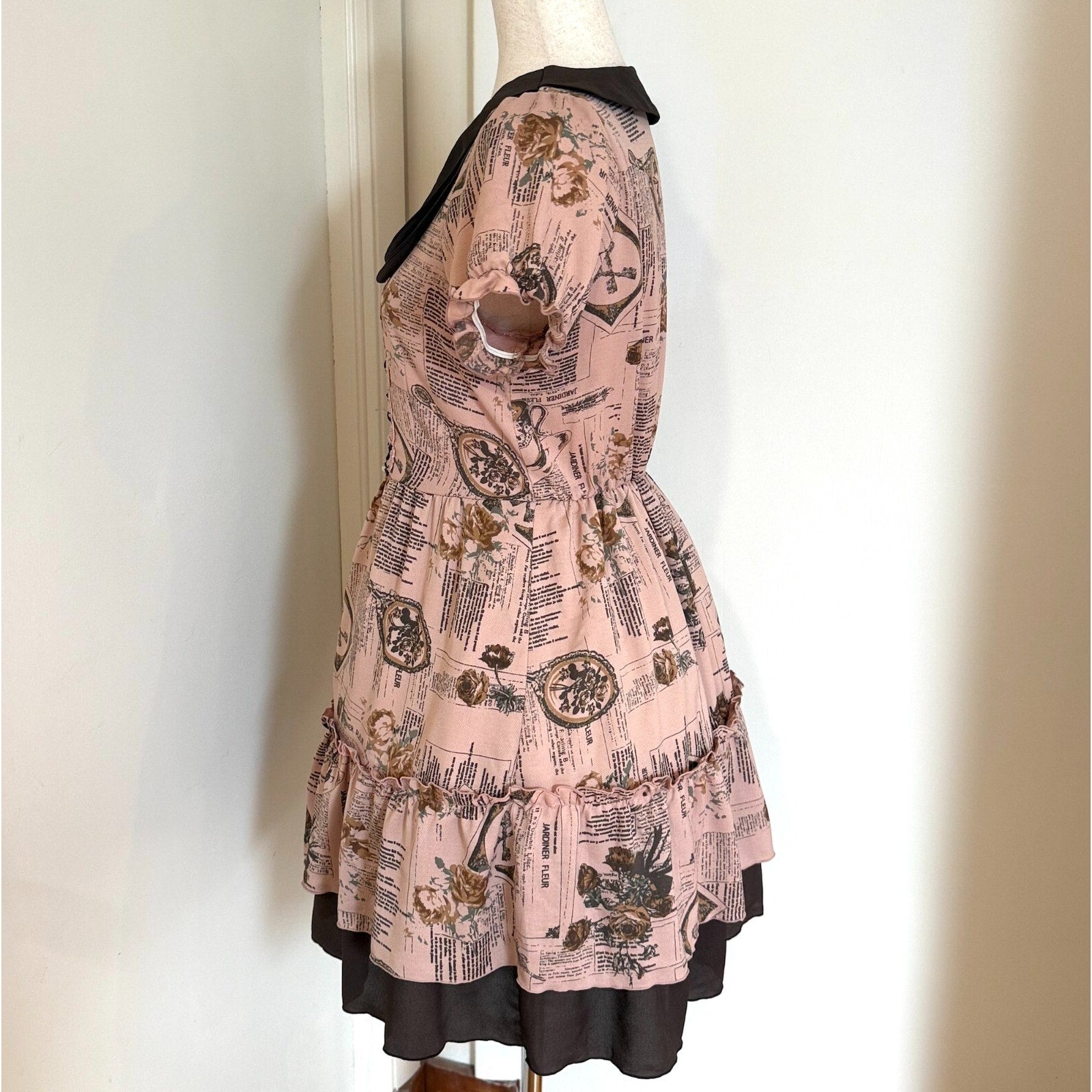 Axes Femme Victorian J-fashion Kawaii Jirai Himekaji French Poetry Pink Dress M