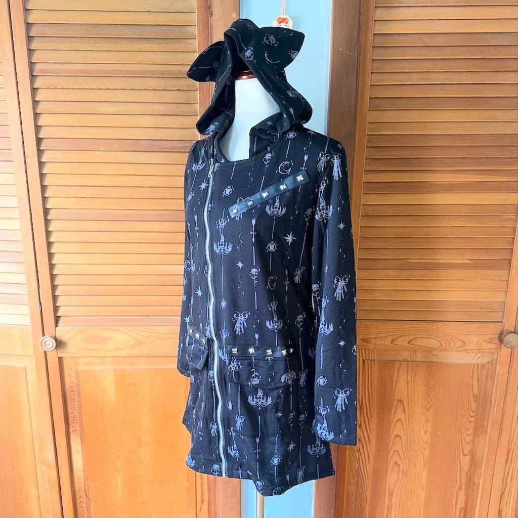 J-fashion ACDC Rag Harajuku Punk Goth EGL Cat Ears Black & White Jacket S-M