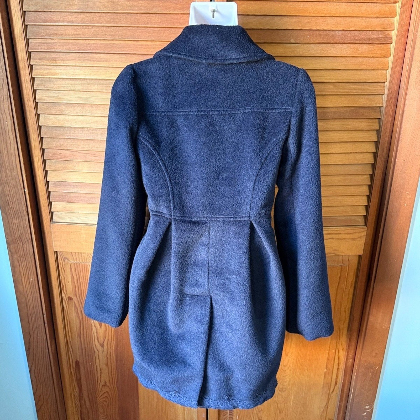 Liz Lisa J-Fashion Gyaru Kawaii EGL Dollcore Dark Blue Wool Blend Coat 0 XS