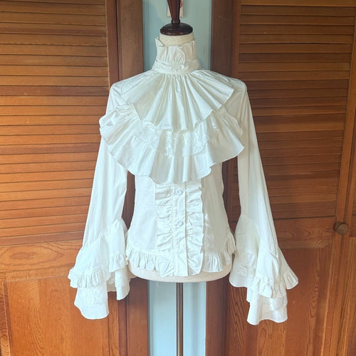 ACDC Rag Gothic Lolita EGL Aristocrat Ouji White Jabot Shirt S