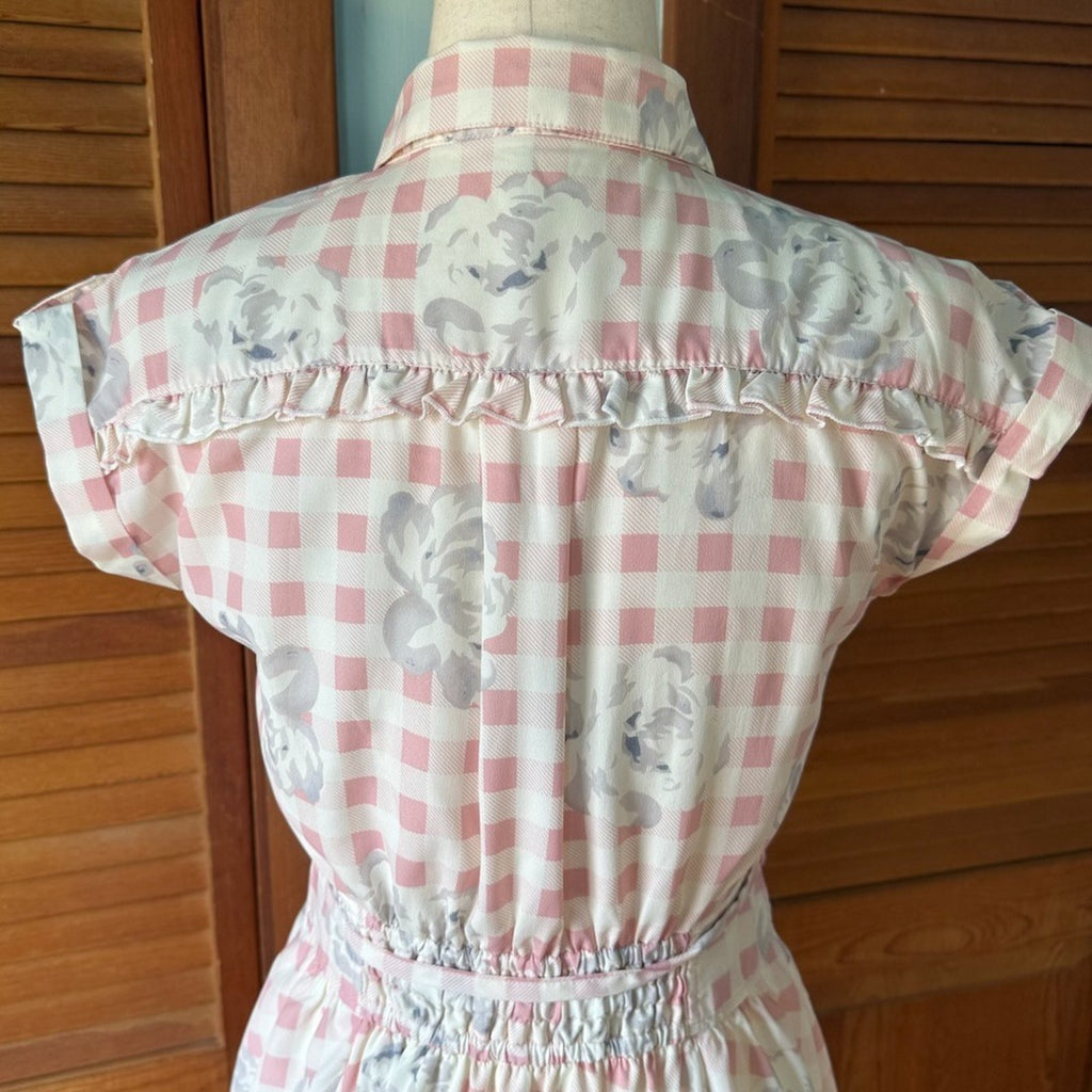 Liz Lisa J-fashion Gyaru Coquette Cottage Pink White Gray Rose Summer Dress S-M