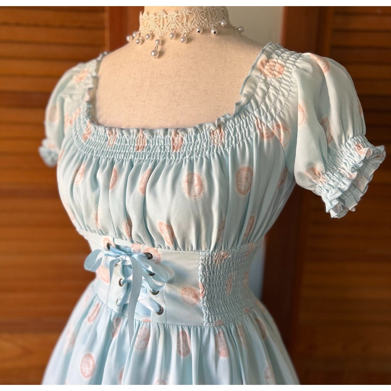 Liz Lisa Penderie Lolita Victorian Himekaji Jirai Dollcore Blue Cameo Dress S