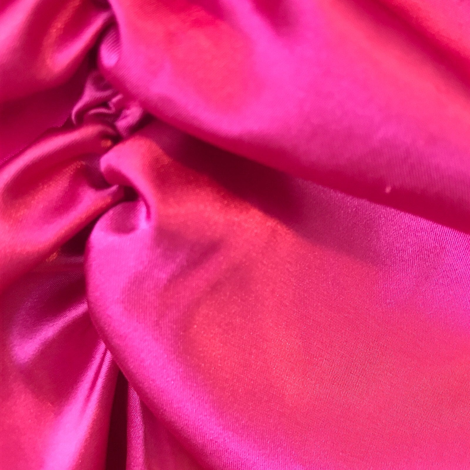 Jessica McClintock Vintage Victorian Lolita Fuchsia Ruffle Train Evening Gown L