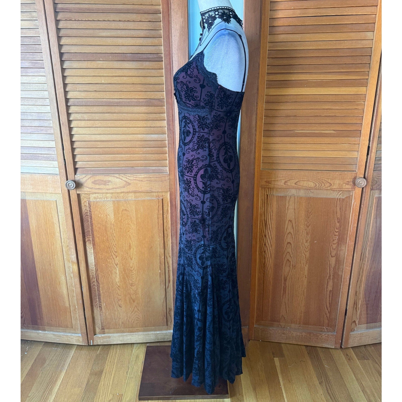 Gothic Victorian My Perfect Love Garden Goth Black Red Mermaid Summer Dress
