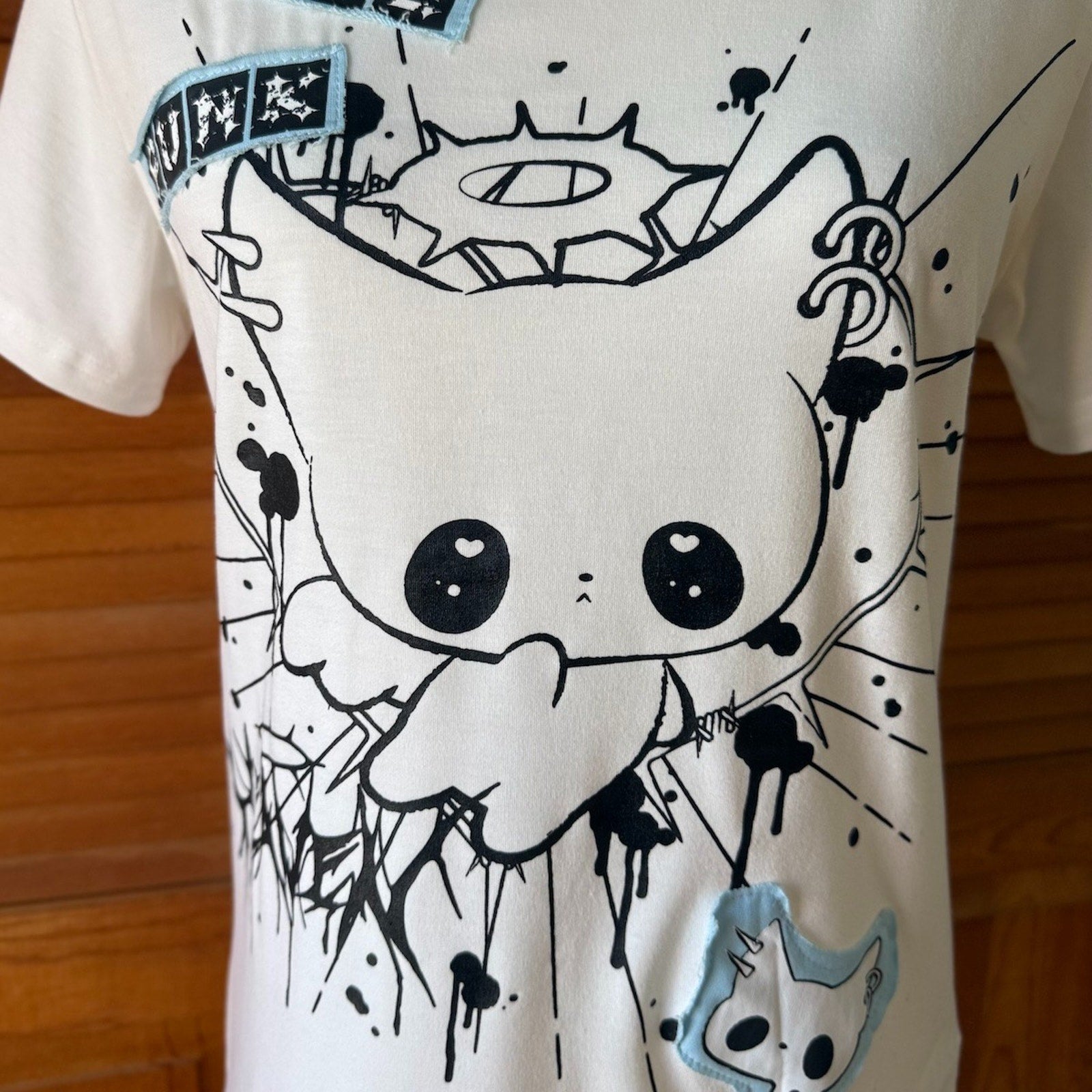 ACDC Rag Lolita EGL Yami Kawaii Angel Punk Kitty Cat Tee T-shirt Top