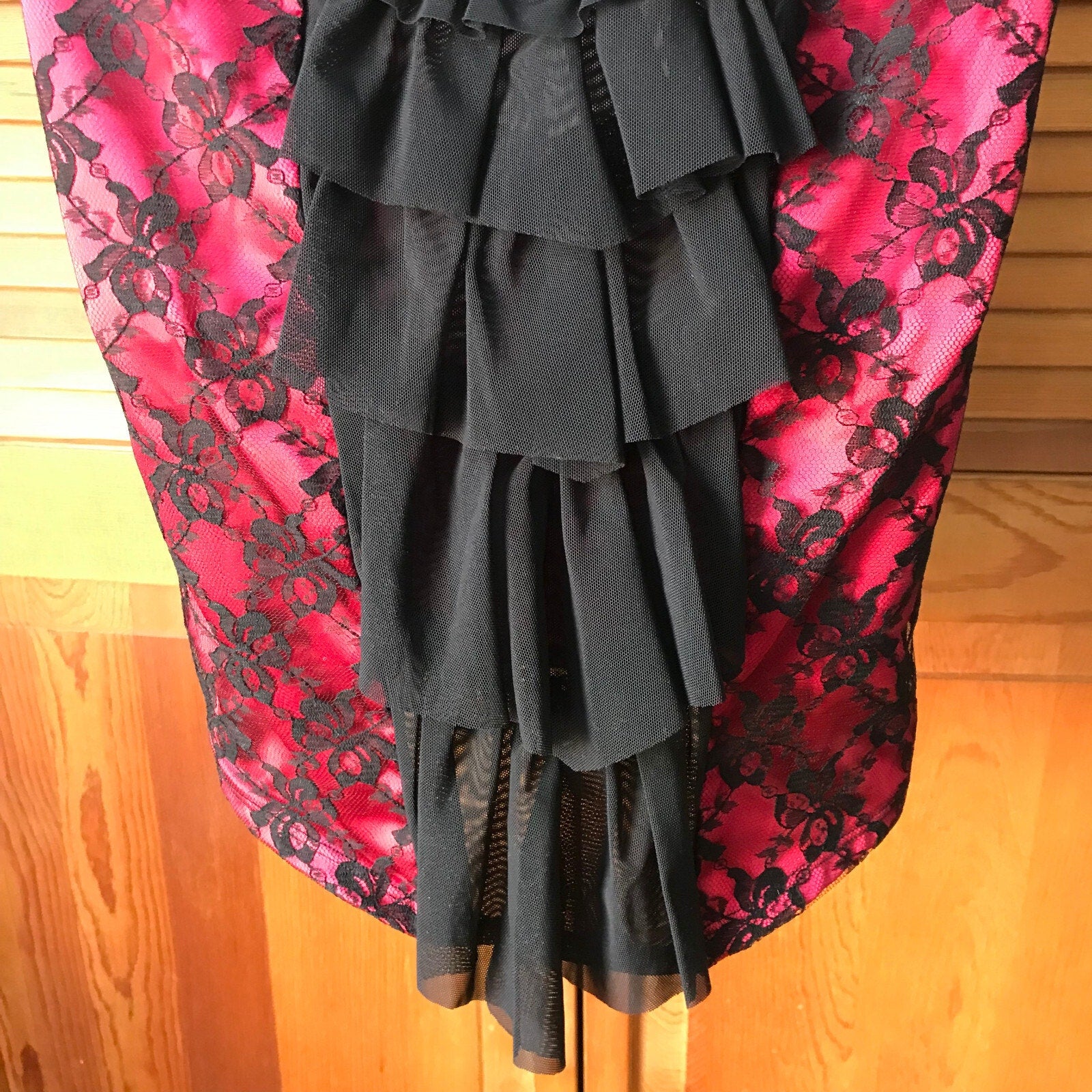 Vintage Lip Service Vaudeville Vamps Gothic Victorian Coquette Red Skirt XS