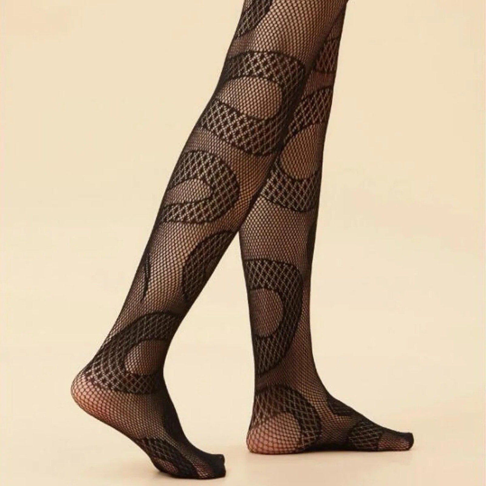 Gothic Victorian Punk Snake Print Stockings Pantyhose OS