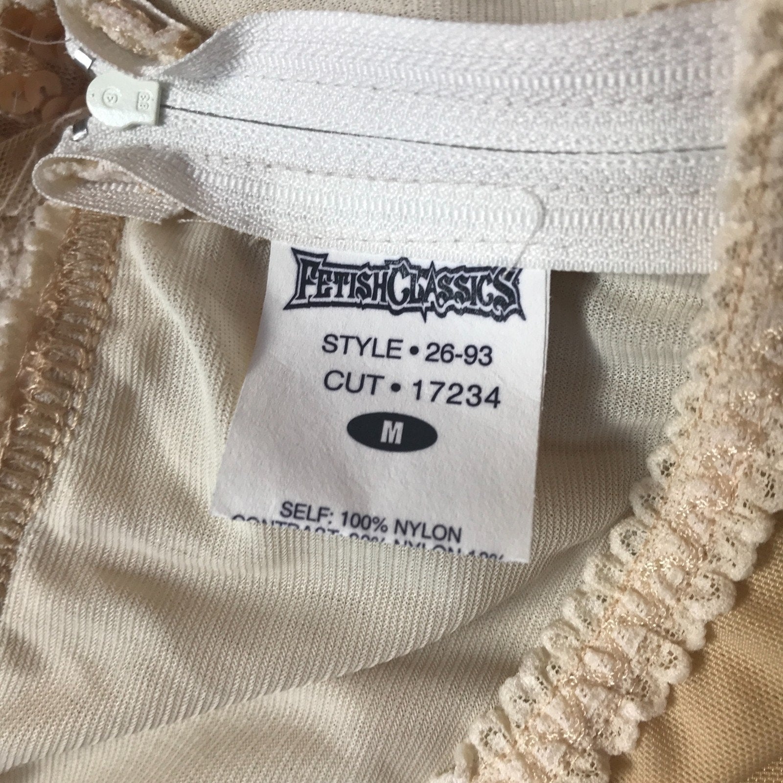 Lip Service Vintage Femmes of Folly Gothic Victorian Ivory Lace Sequined Skirt M