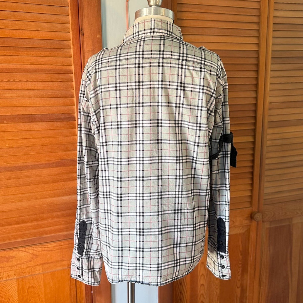 Vintage Tripp NYC Punk Goth Y2K Gray Plaid Cotton Unisex Shirt M-XL