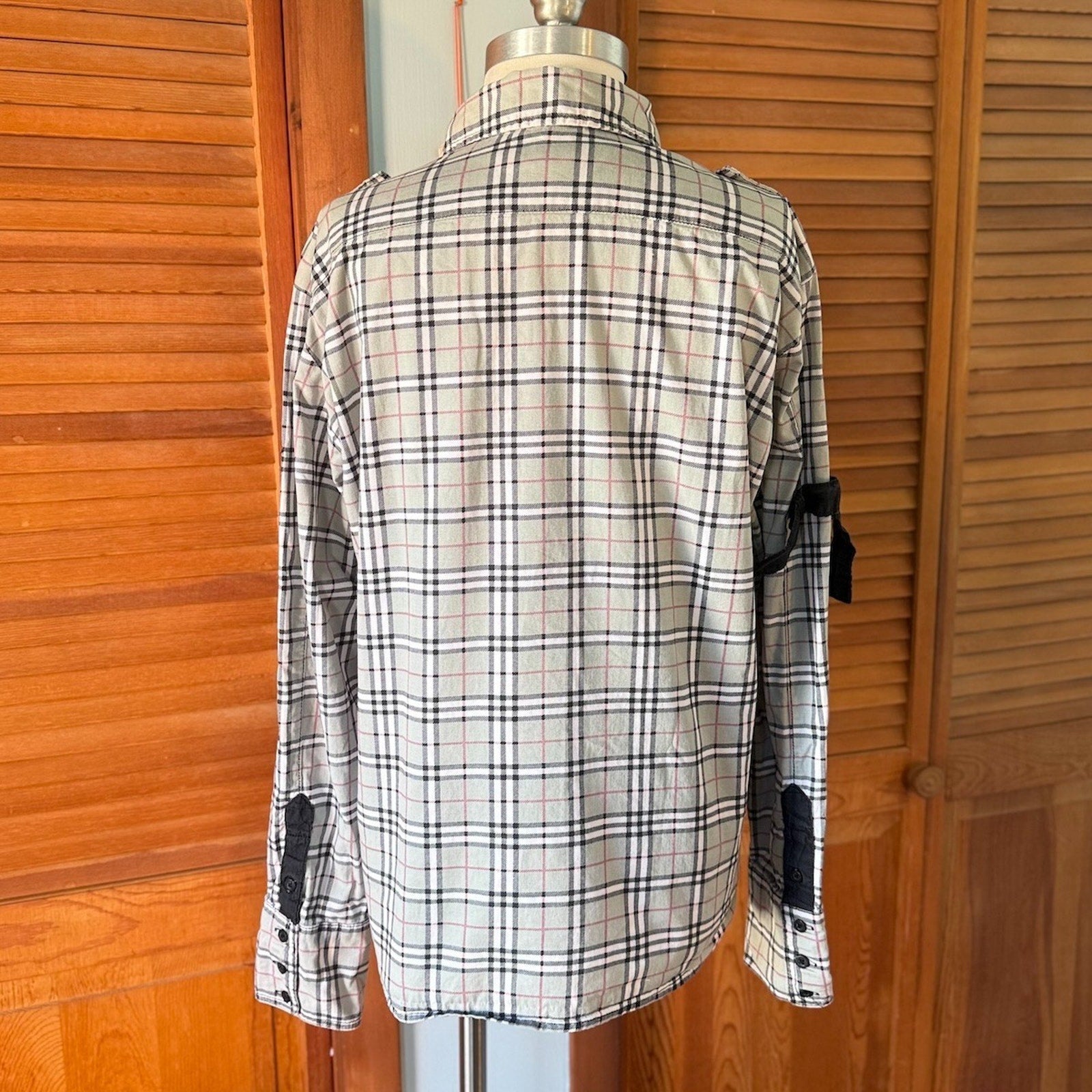 Vintage Tripp NYC Punk Goth Y2K Gray Plaid Cotton Unisex Shirt M-XL