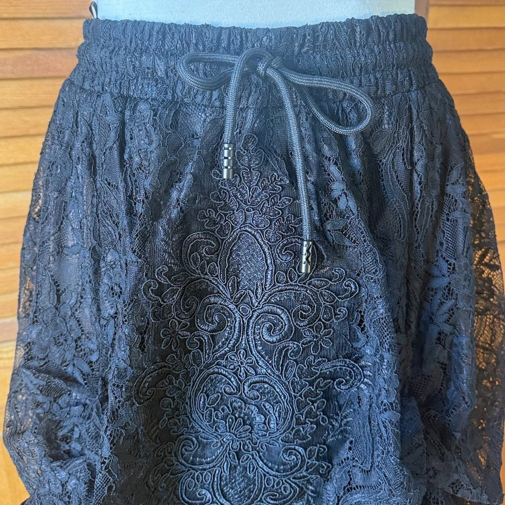 Dark in Love Gothic Victorian Vampire Vkei Black Lace & Ruffle Skirt XS-XL