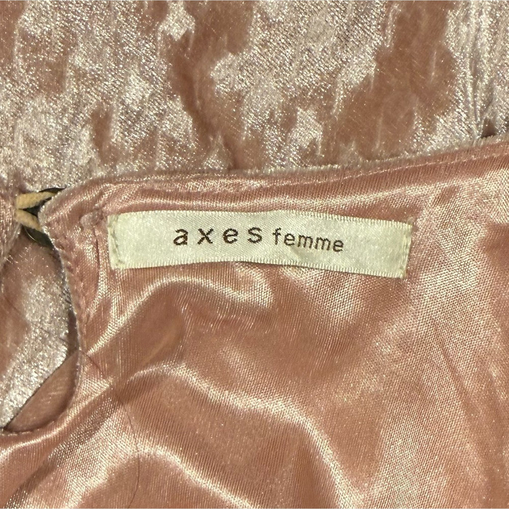 Axes Femme J-fashion Gyaru Jirai Kei Dollcore Pink Velvet Ruffle Dress S-M