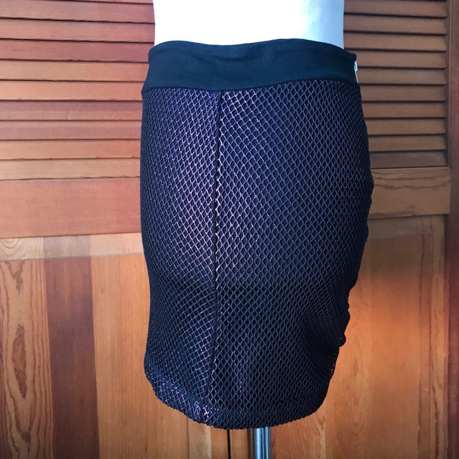 Lip Service Vintage Y2K Star Fishnet Goth Punk Glam Purple Mini Skirt XL