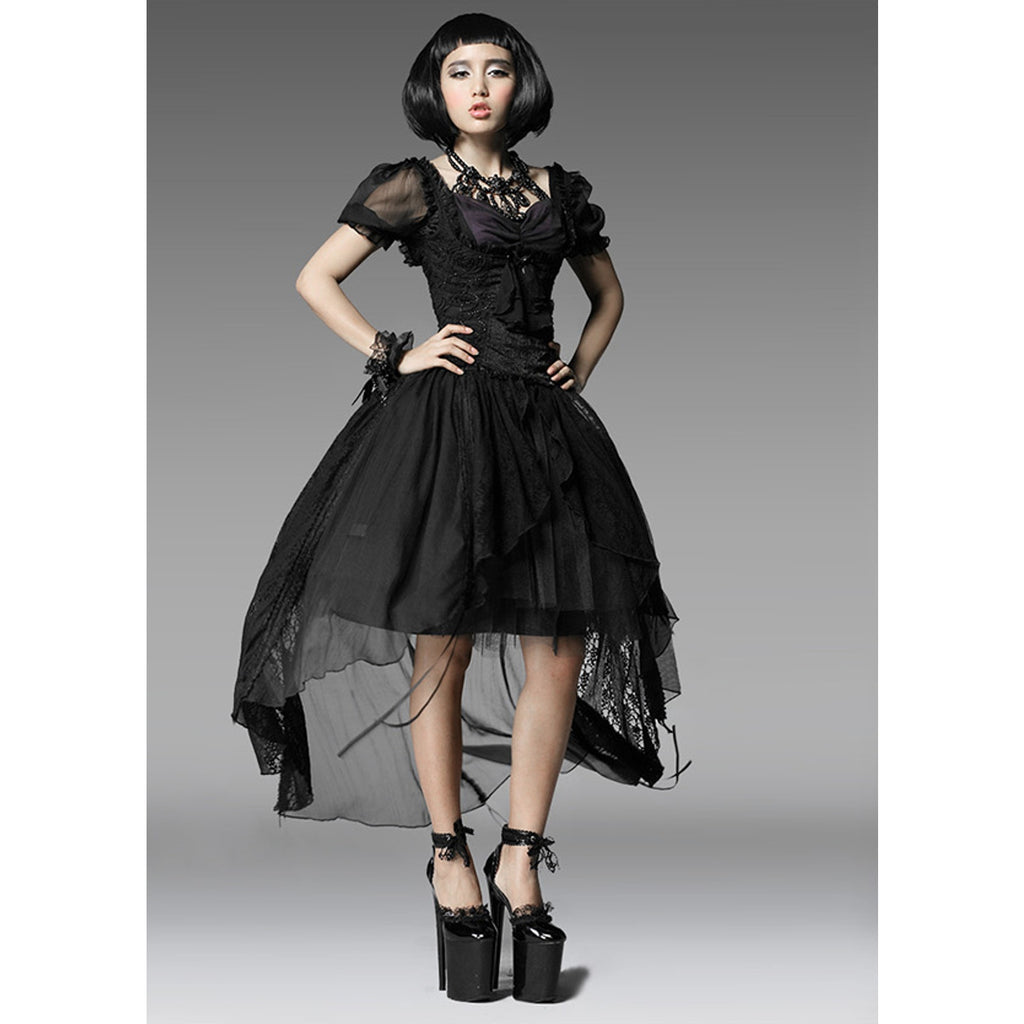 Gothic Lolita Victorian Aristocrat Black Beaded Underbust Bodice Top XXL