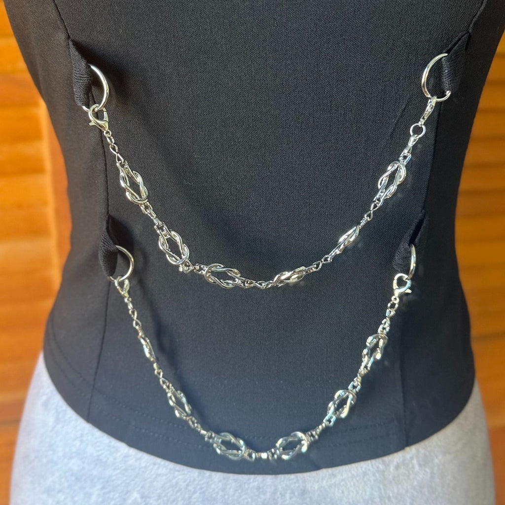 Goth Punk Emo Industrial Witchcore Visual Kei Snake Charmer Chain & Buckle Top