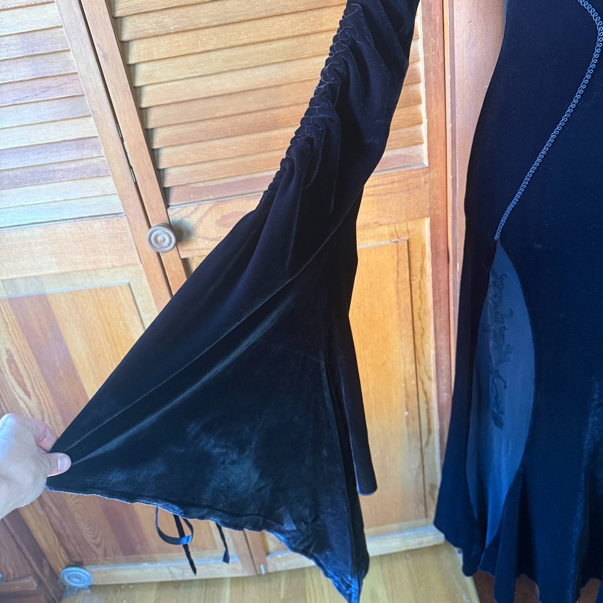 Devil Fashion Gothic Victorian Vampire Cruel Mistress Black Velvet Gown