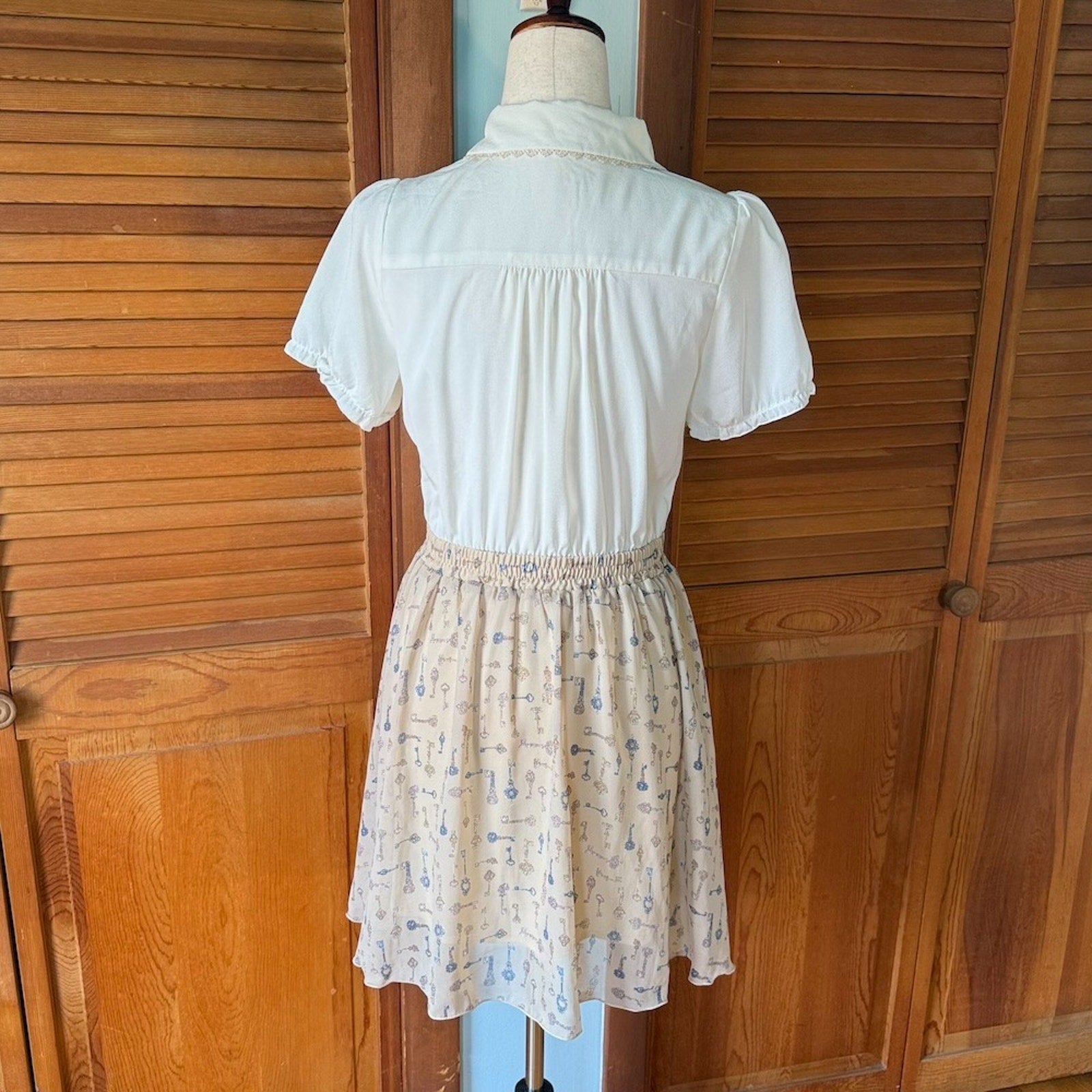 Axes Femme J-fashion Gyaru Himekaji Harajuku White Ruffle Key Summer Dress M