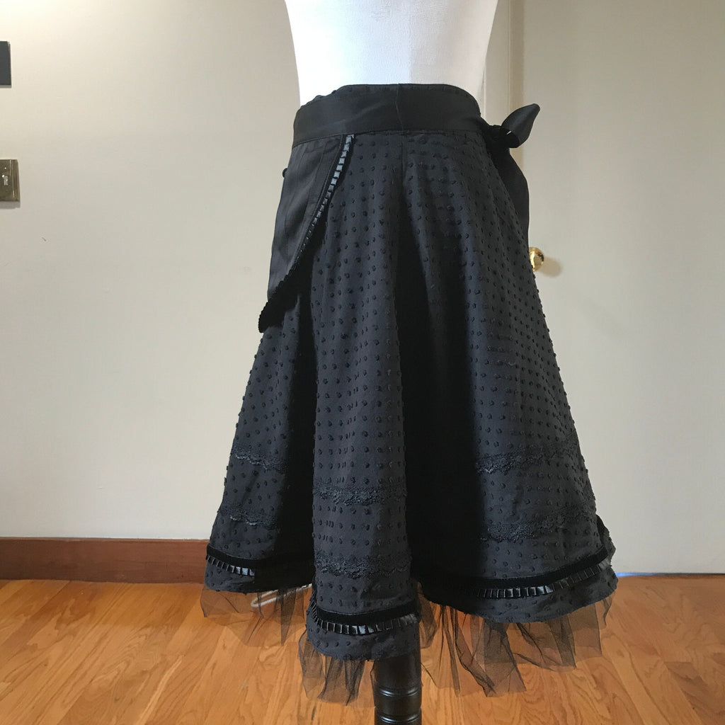 Lip Service Vintage Devil Dolls Goth Victorian Retro Maid Black Apron Skirt