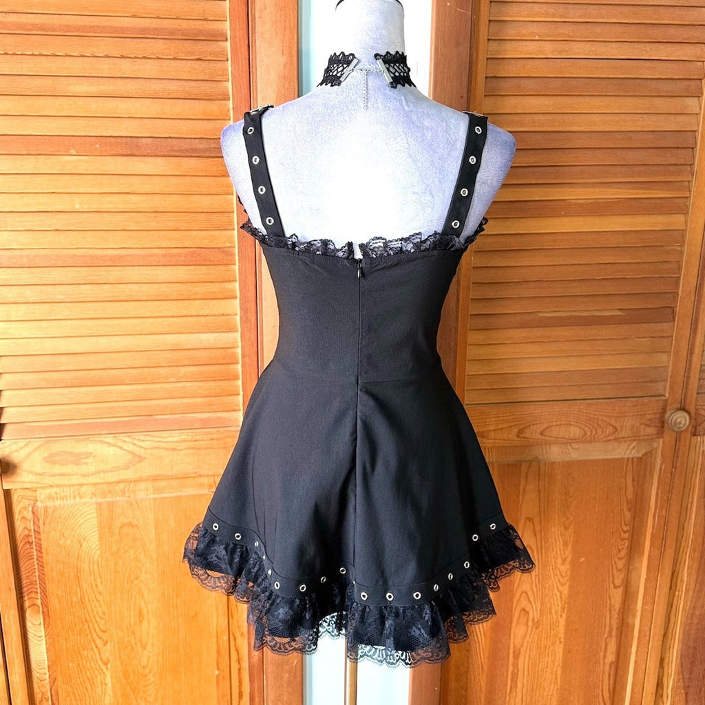 Dolls Kill Goth Punk Steampunk Witchcore Tattoo Unholy Souls Fit & Flare Dress S