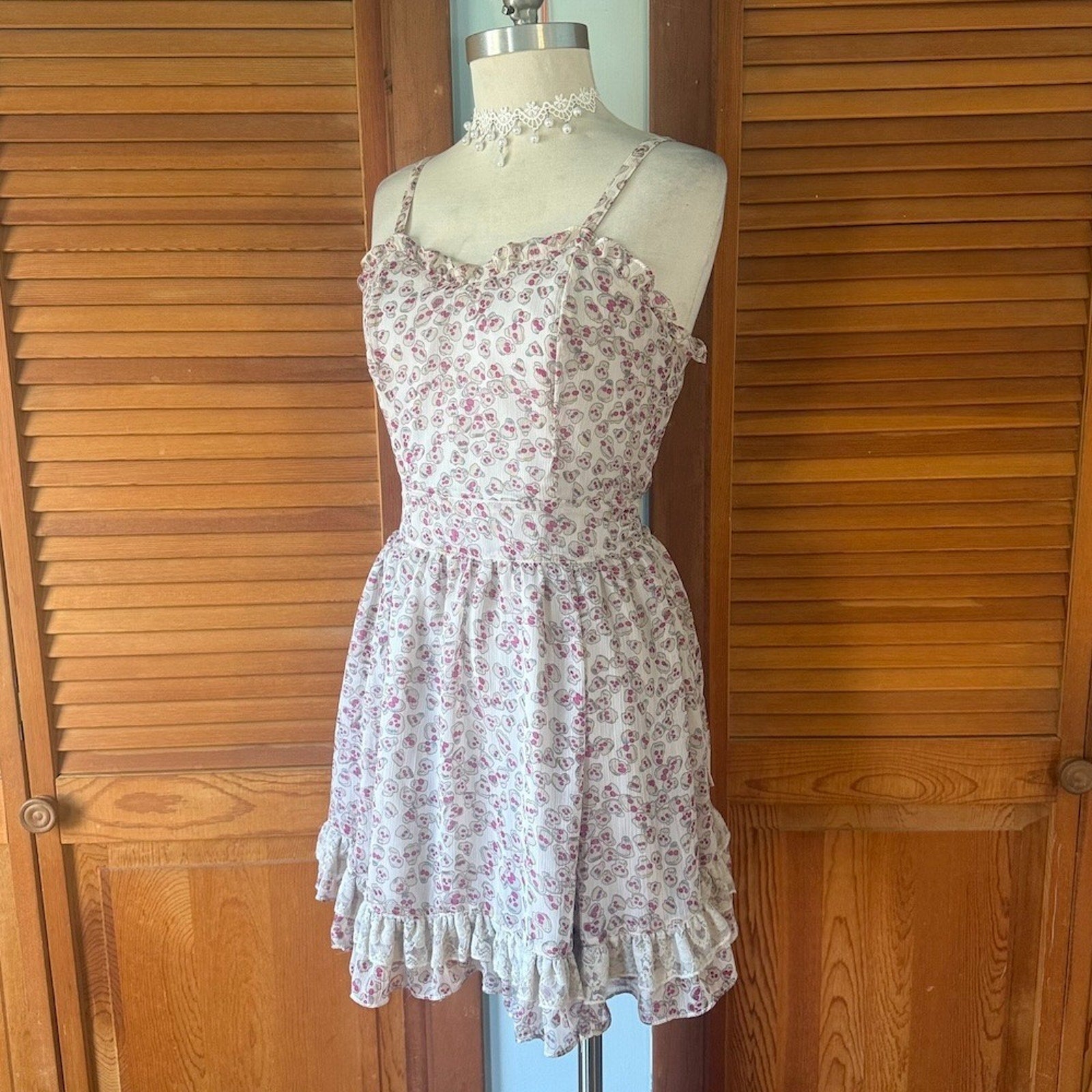 Punk Goth Emo Dollcore Lolita Tripp NYC Zombie Skull Summer Dress M-L